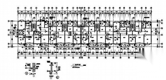 某小区住宅楼2号楼建筑施工图cad施工图下载【ID:149857127】