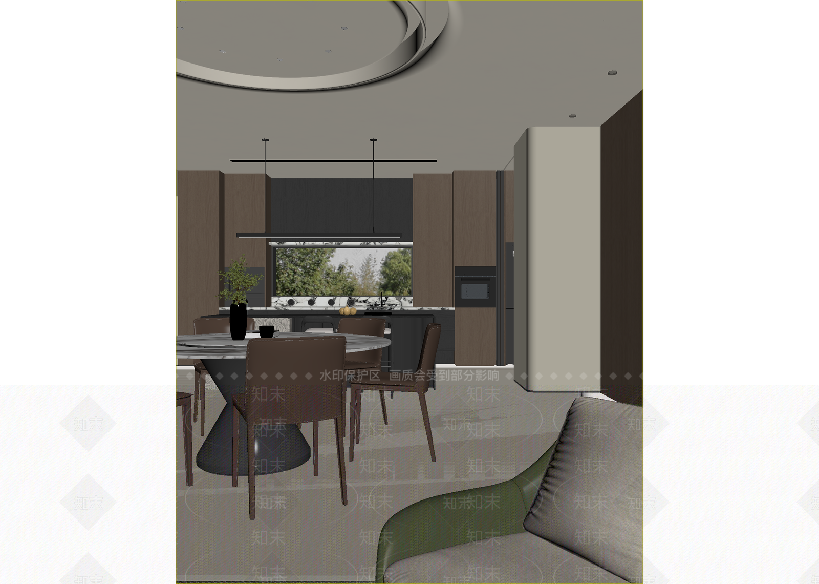 现代客餐厅3D模型下载【ID:1215183397】