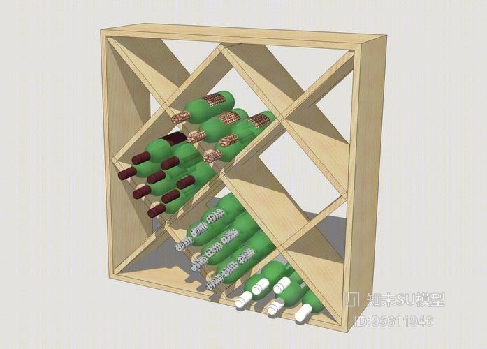 红酒柜SU模型下载【ID:96611946】