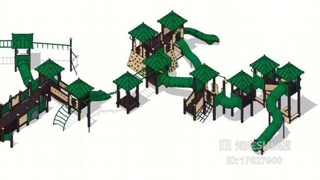 儿童滑梯SU模型下载【ID:17627900】