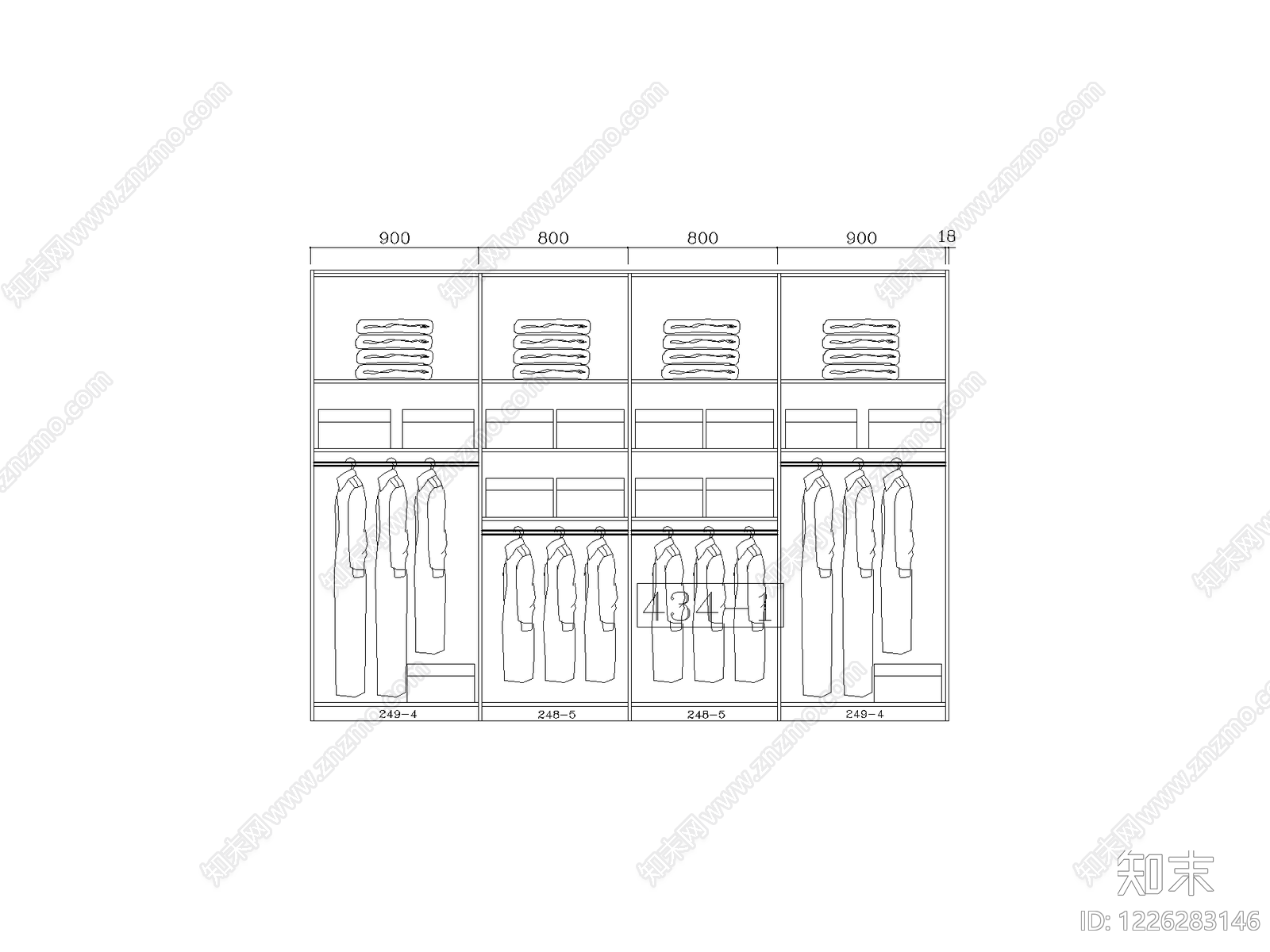 柜子cad施工图下载【ID:1226283146】