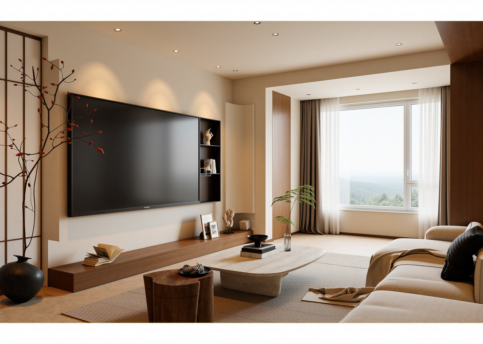 日式家居客厅3D模型下载【ID:1214802006】