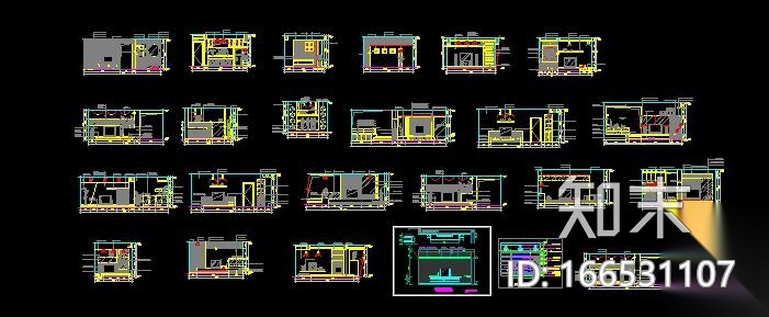 CAD电视背景墙详图施工图下载【ID:166531107】