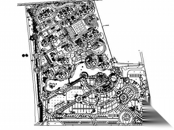 [杭州]小区景观设计施工图施工图下载【ID:161072164】