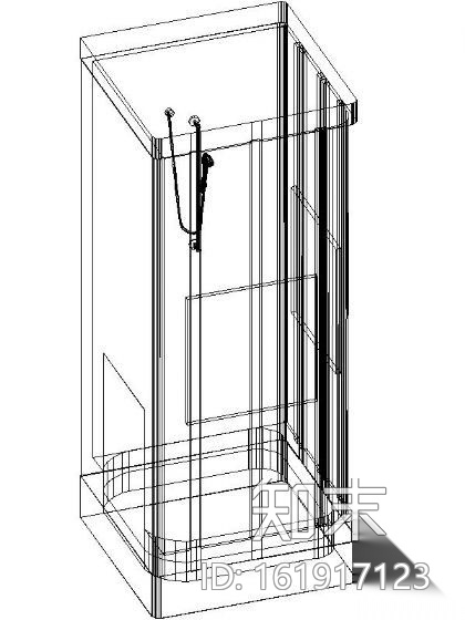 CAD卫浴空间三维模型图cad施工图下载【ID:161917123】