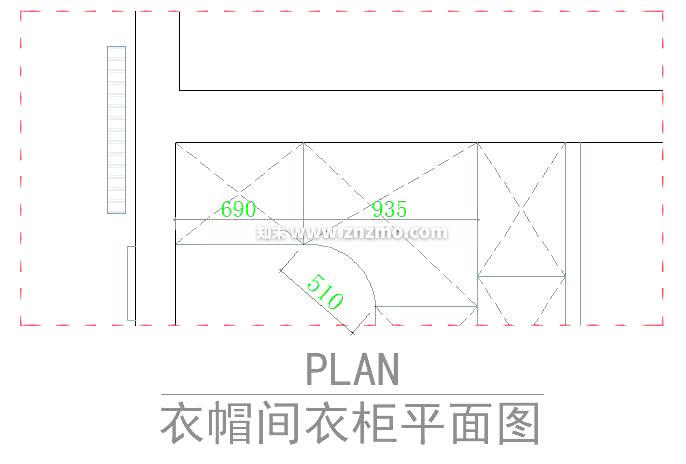 衣柜cad施工图下载【ID:177110168】