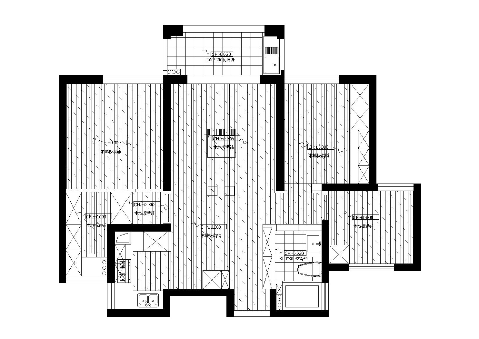 [浙江]-温州公园天下北欧住宅施工图+效果图cad施工图下载【ID:160016148】