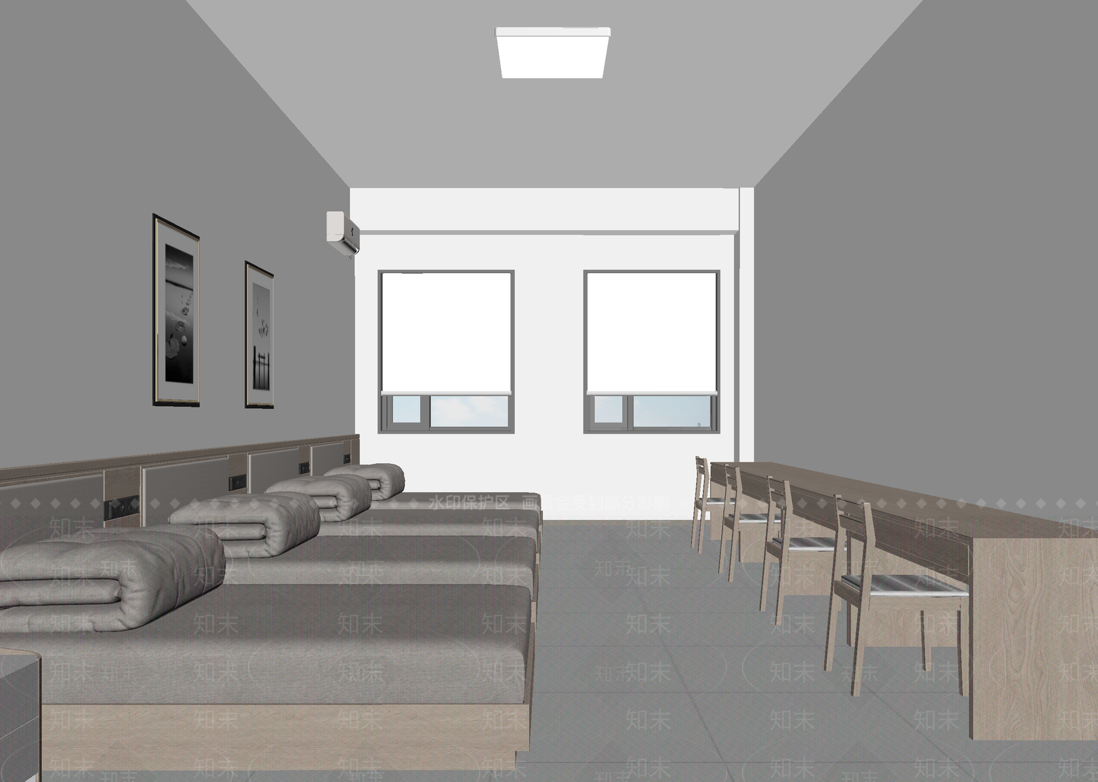 现代民宿客房3D模型下载【ID:1215126149】
