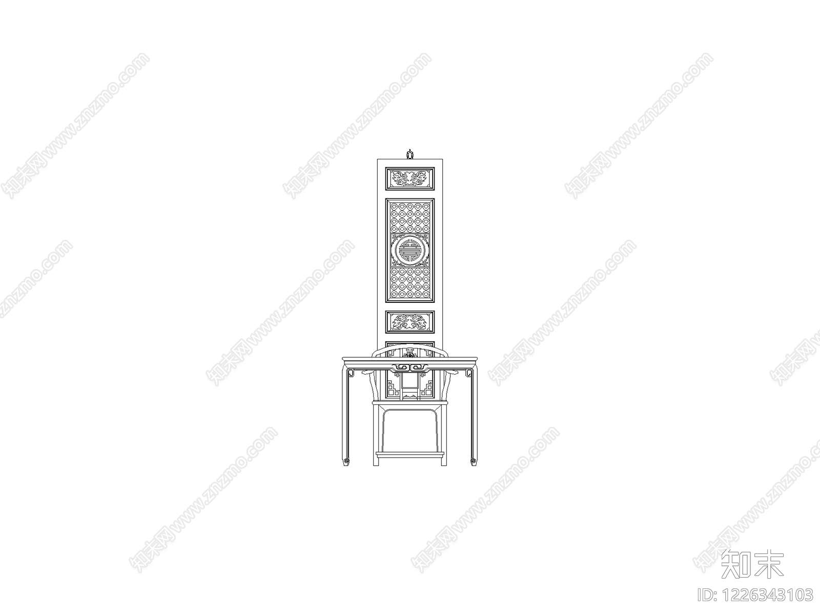 现代桌子CAD图纸