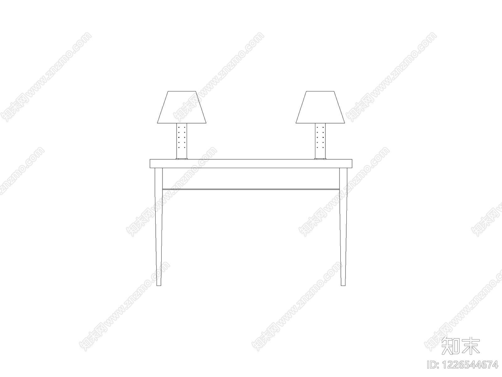 桌子cad施工图下载【ID:1226544674】