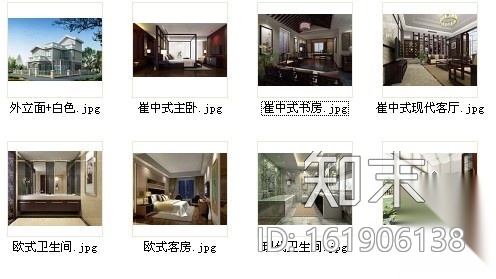 [江苏]某中式三层别墅装修图（含效果）cad施工图下载【ID:161906138】