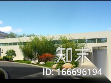 中学校区景观绿化施工图设计（含效果图）cad施工图下载【ID:166696194】