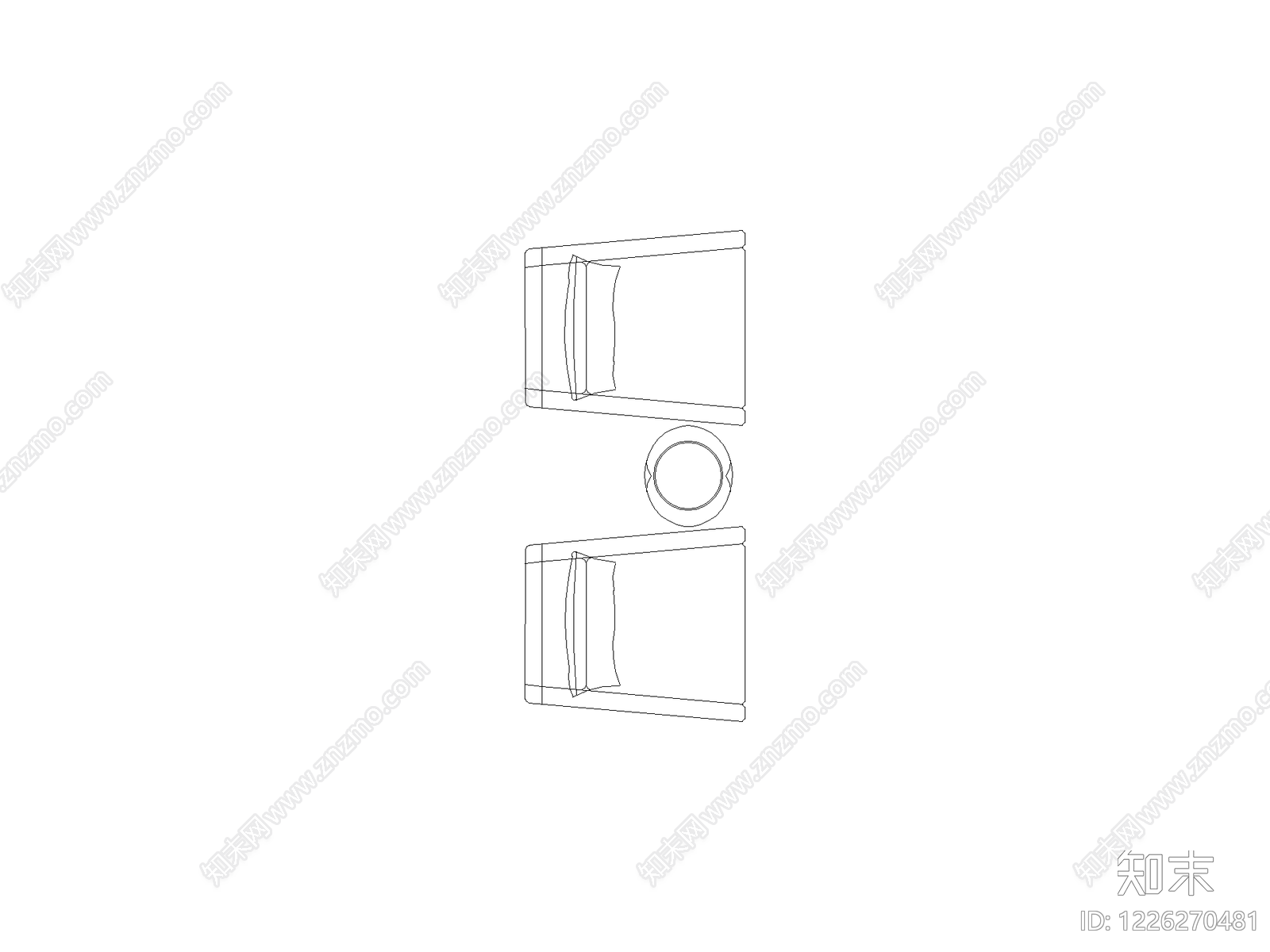 餐桌几类平立面餐桌cad施工图下载【ID:1226270481】