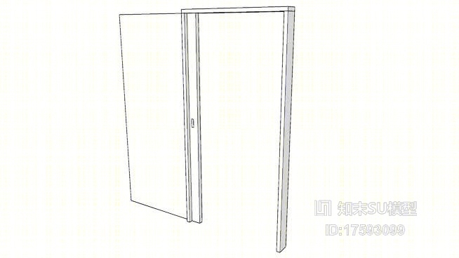 单开门SU模型下载【ID:219299389】