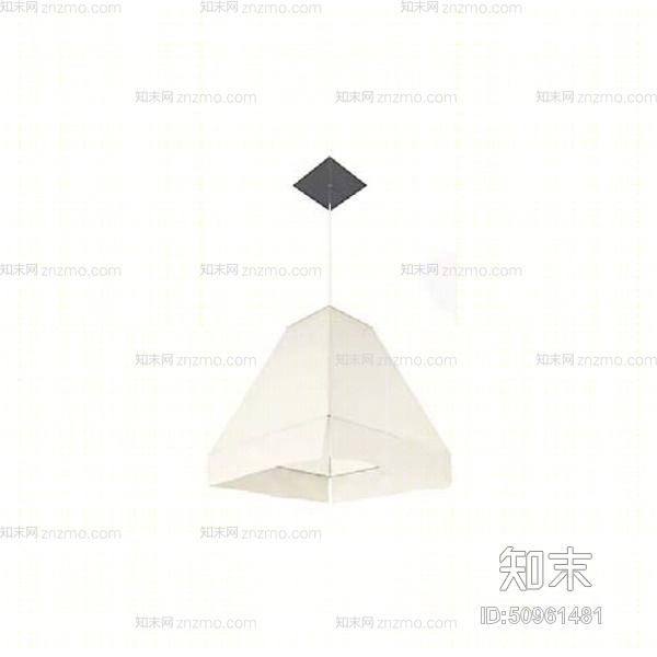 现代白色玻璃吊灯3D模型下载【ID:50961481】