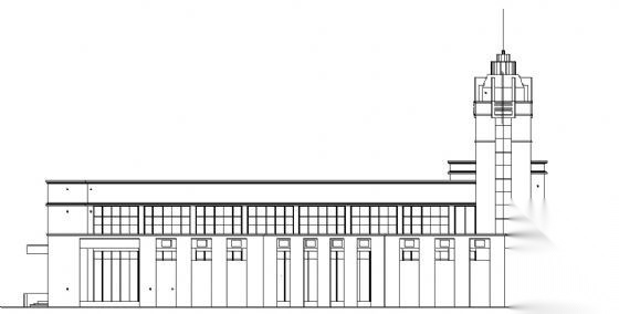 某四层文化广场建筑施工图cad施工图下载【ID:166734170】