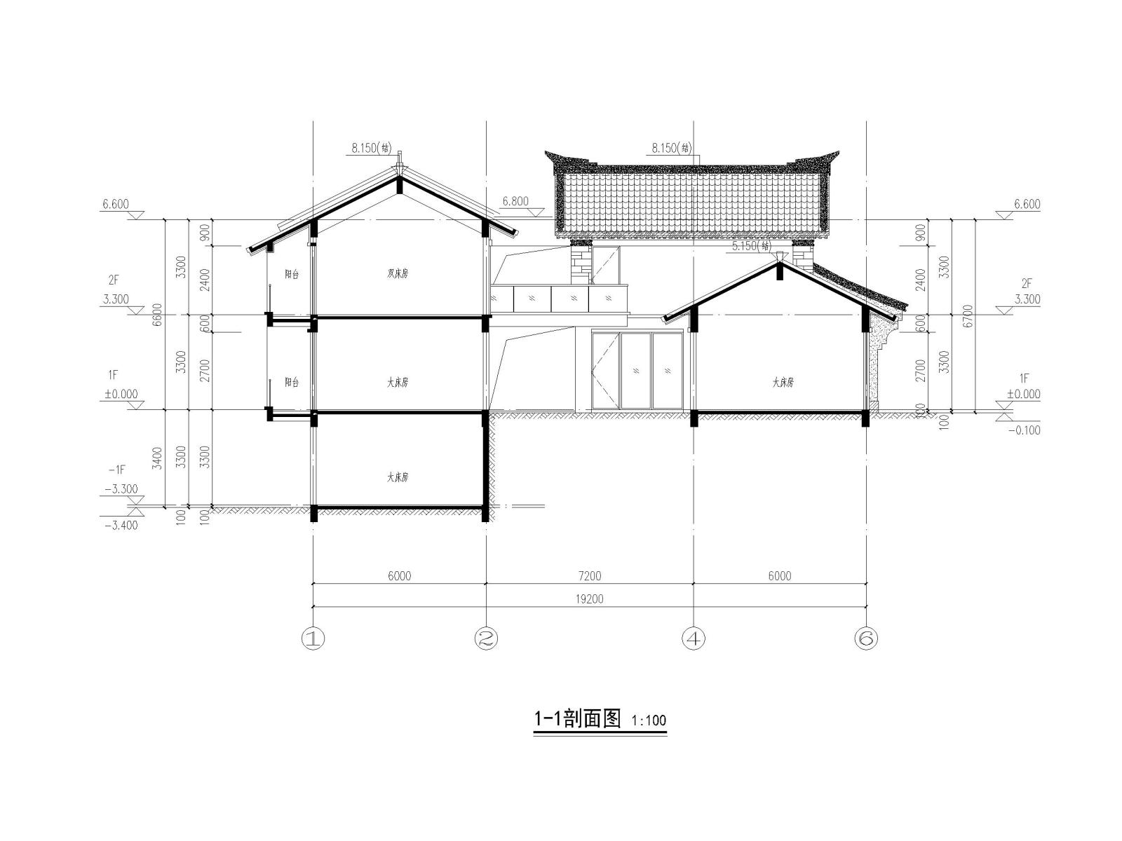 贵州某酒店_民宿配套商业项目建施图纸2019cad施工图下载【ID:1131206793】