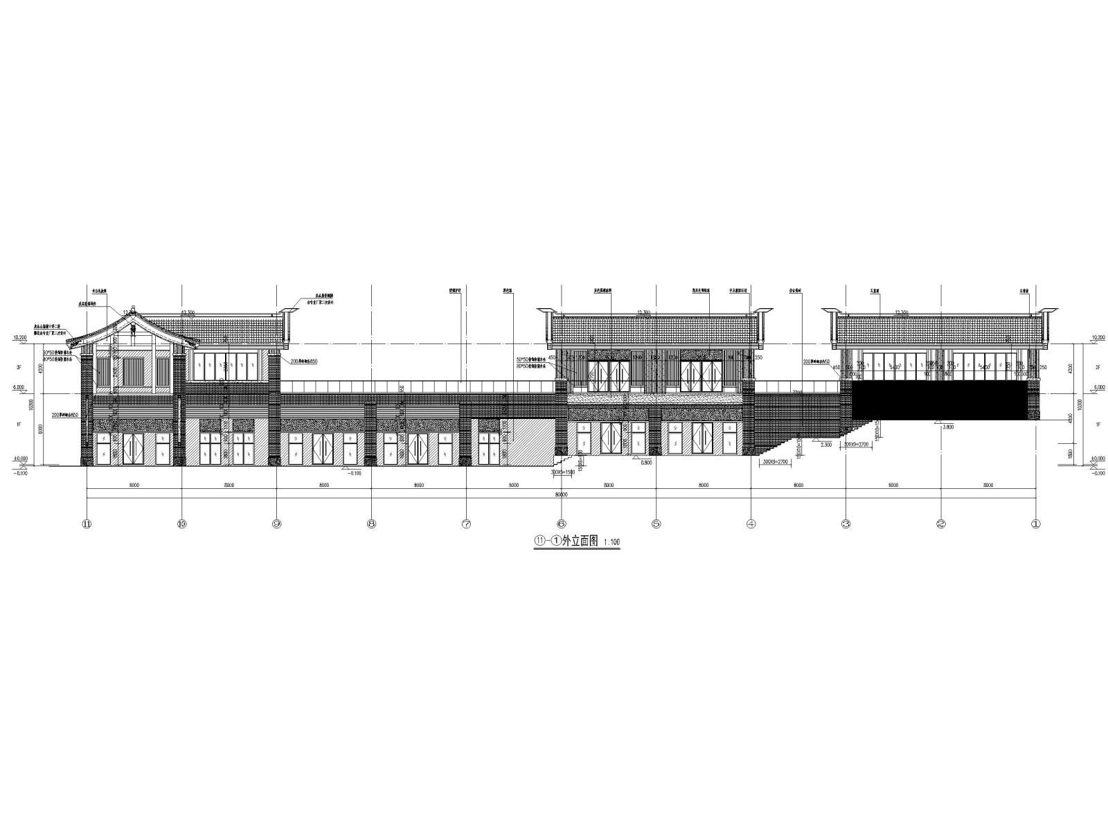 贵州某酒店_民宿配套商业项目建施图纸2019cad施工图下载【ID:1131206793】