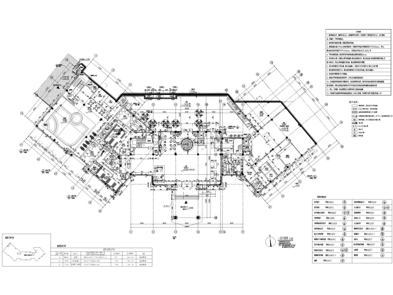 贵州某酒店_民宿配套商业项目建施图纸2019cad施工图下载【ID:1131206793】