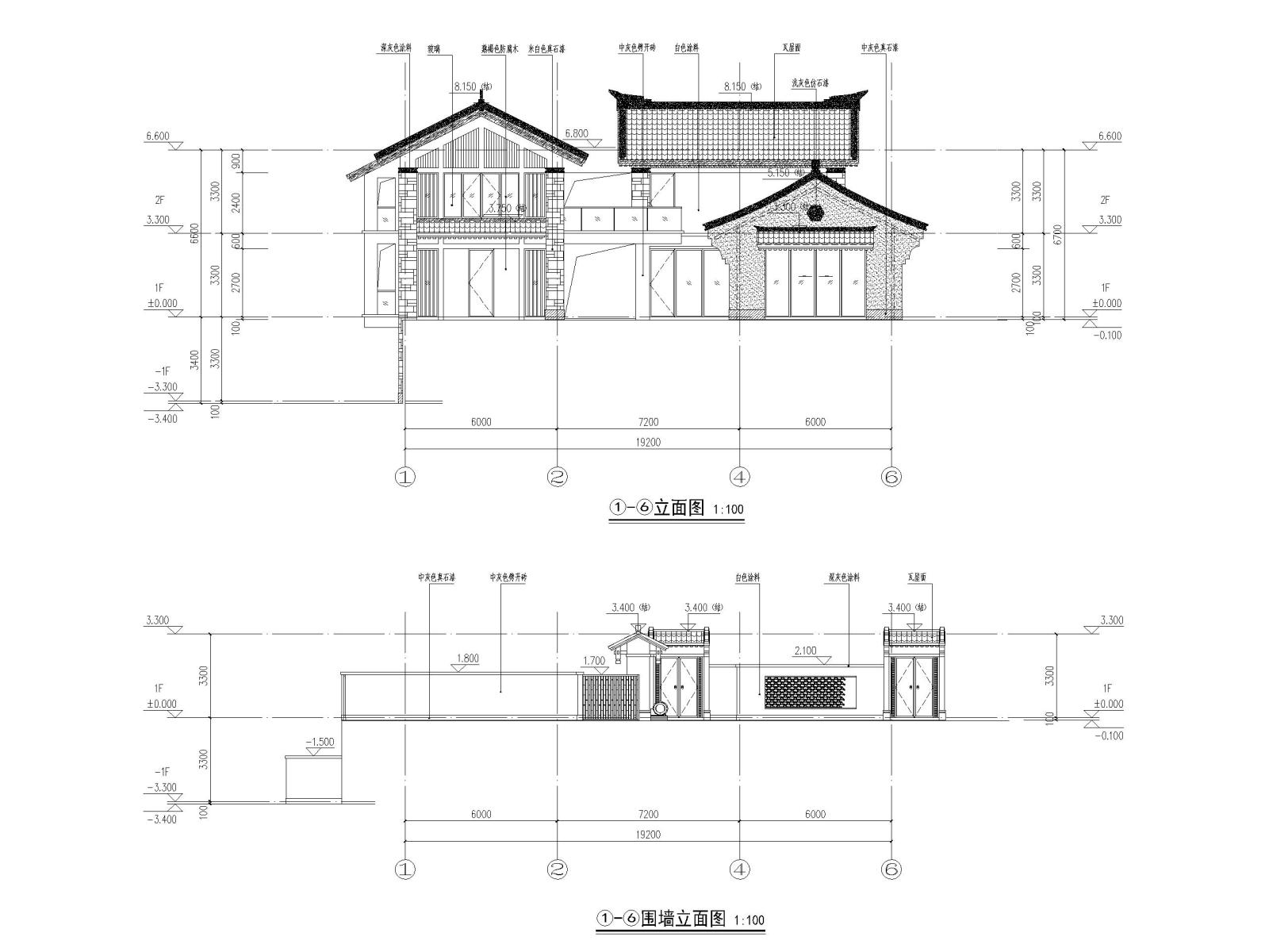 贵州某酒店_民宿配套商业项目建施图纸2019cad施工图下载【ID:1131206793】