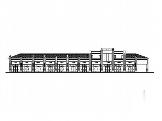 [广东]artdeco单层商业街建筑施工图（知名地产）cad施工图下载【ID:165926113】