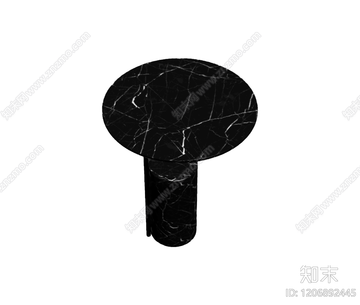 黑大理石圆桌3D模型下载【ID:1206892445】