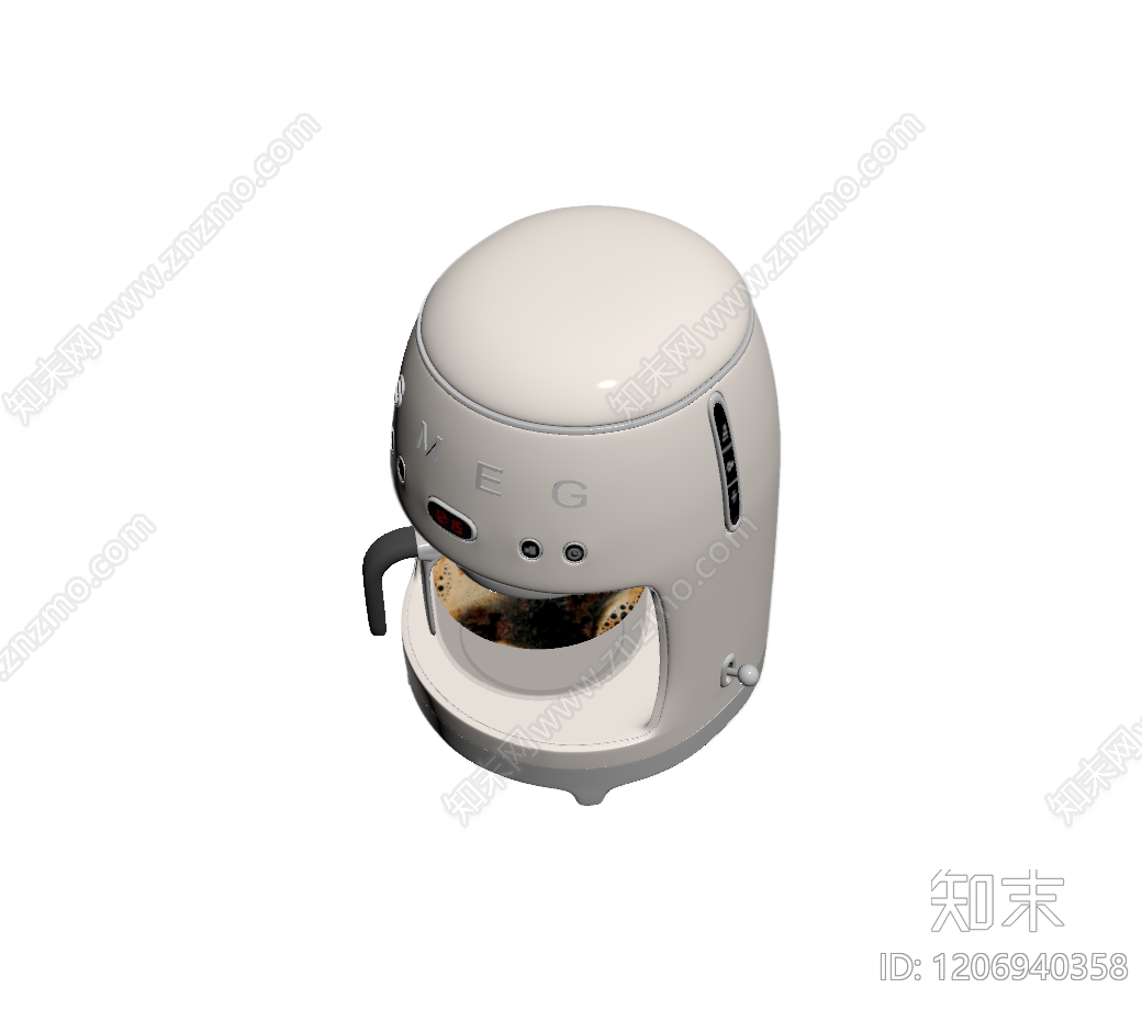 奶油色电热水壶3D模型下载【ID:1206940358】