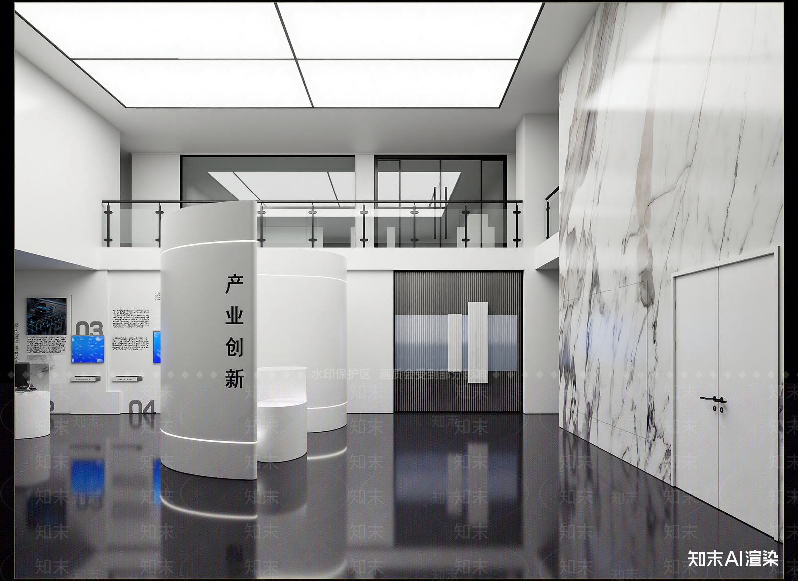 现代科技展厅3D模型下载【ID:1214780557】