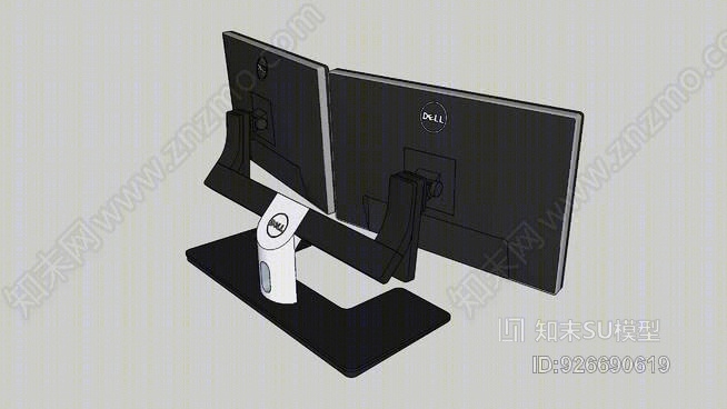 戴尔双监视器支架24SU模型下载【ID:926690619】