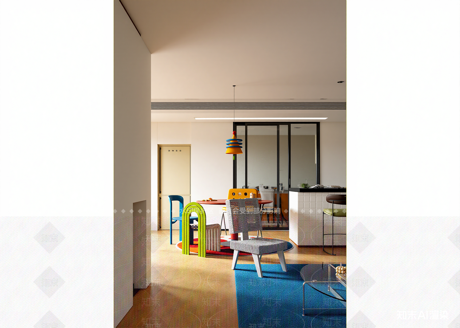 现代家居餐厅3D模型下载【ID:1214985119】