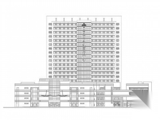 [山东]19层现代风格市级专科医疗中心建筑施工图cad施工图下载【ID:166709102】