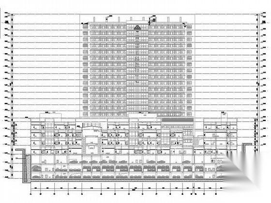 [山东]19层现代风格市级专科医疗中心建筑施工图cad施工图下载【ID:166709102】