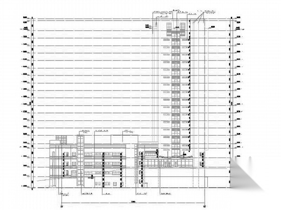 [山东]19层现代风格市级专科医疗中心建筑施工图cad施工图下载【ID:166709102】