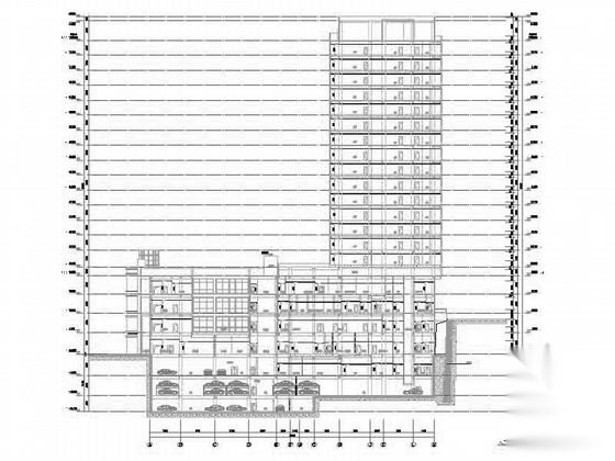 [山东]19层现代风格市级专科医疗中心建筑施工图cad施工图下载【ID:166709102】