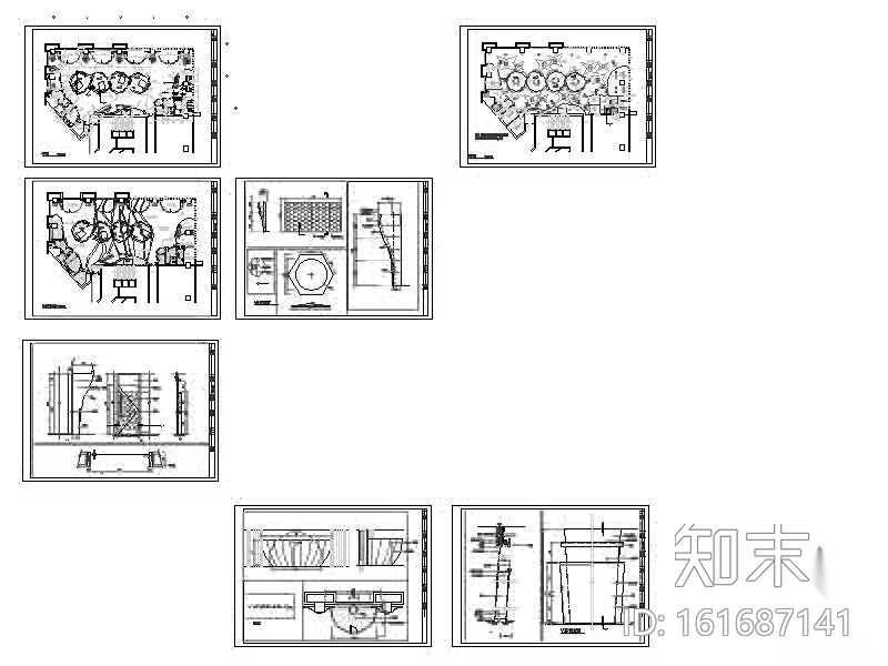 某展厅装修设计图(含效果)cad施工图下载【ID:161687141】