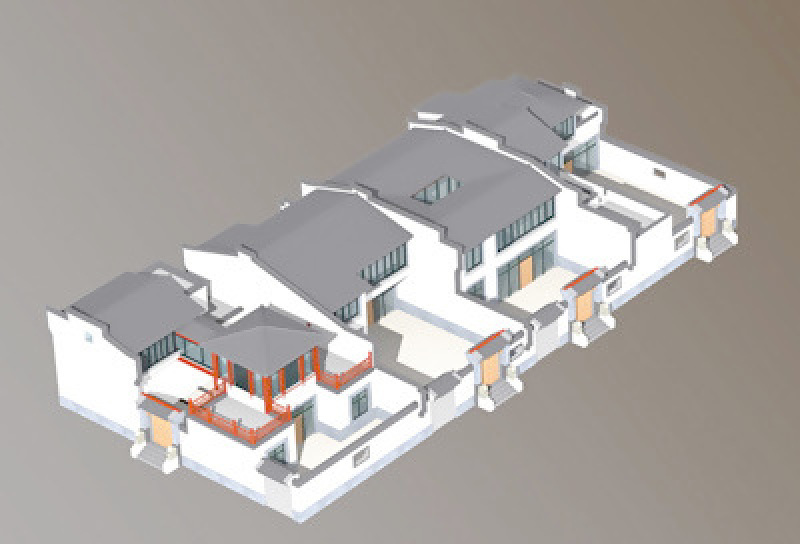 北方四合院建筑效果图施工图下载【ID:149741161】