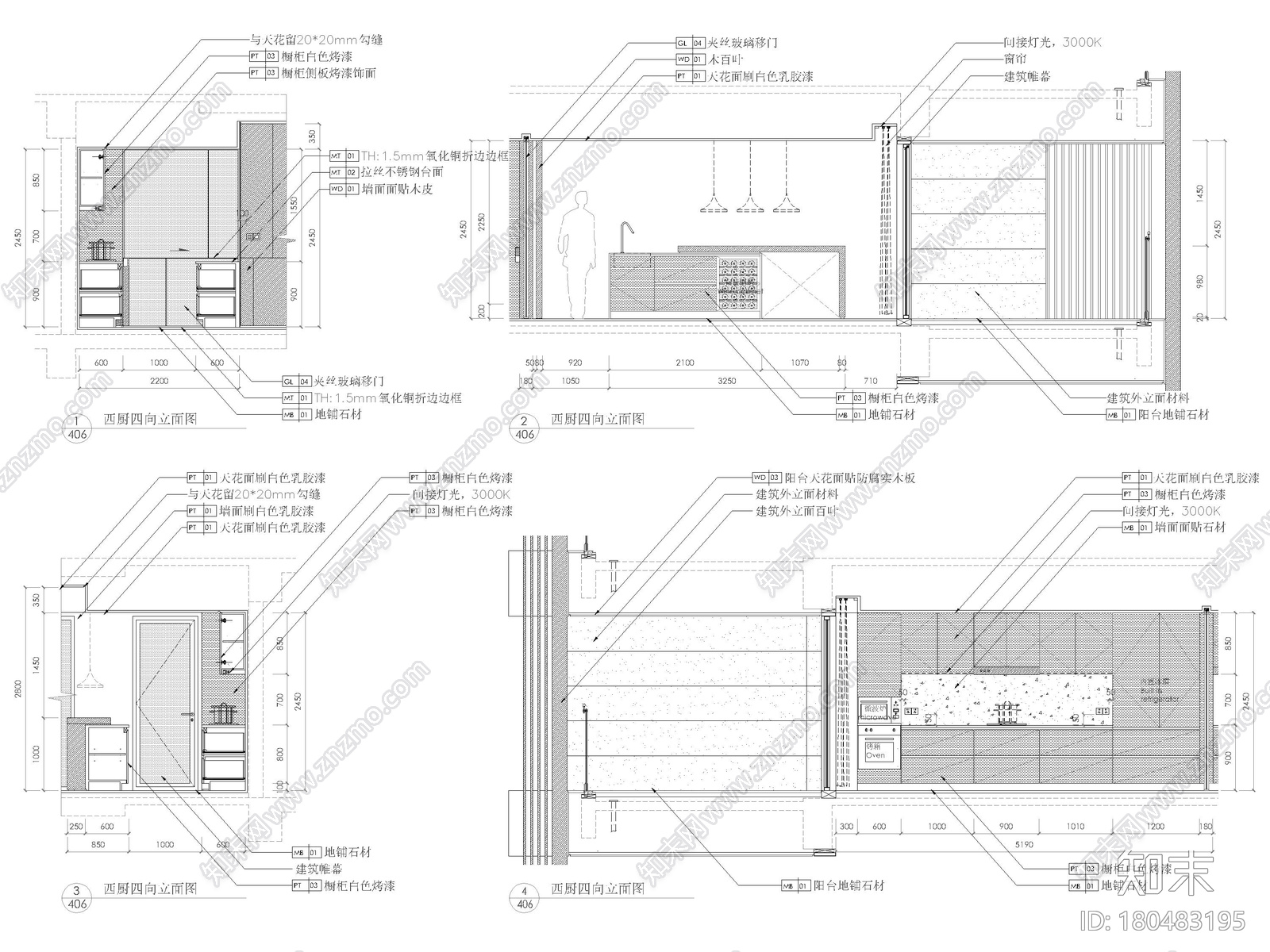 ​[三亚]353㎡三居室公寓样板间设计施工图施工图下载【ID:180483195】