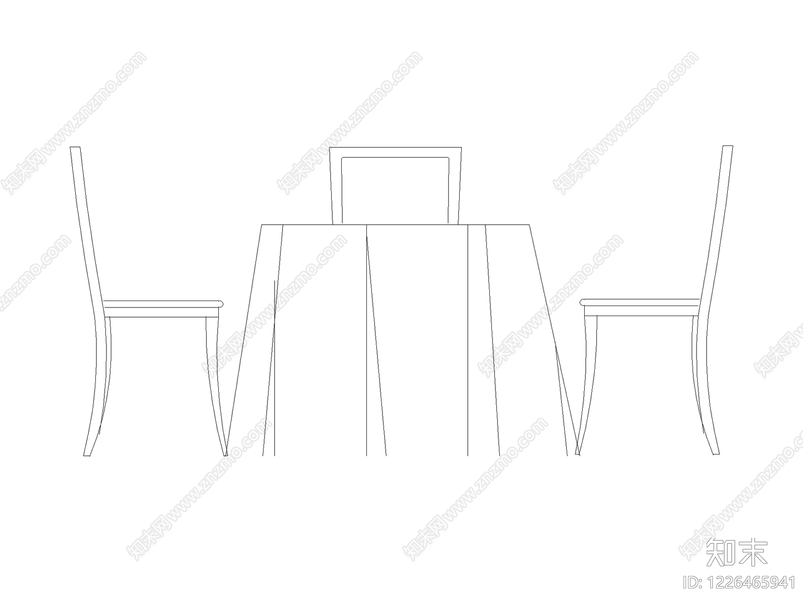 桌椅cad施工图下载【ID:1226465941】