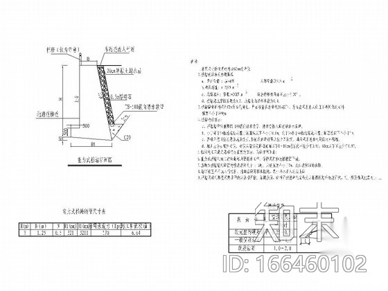 重力式挡土墙cad施工图下载【ID:166460102】