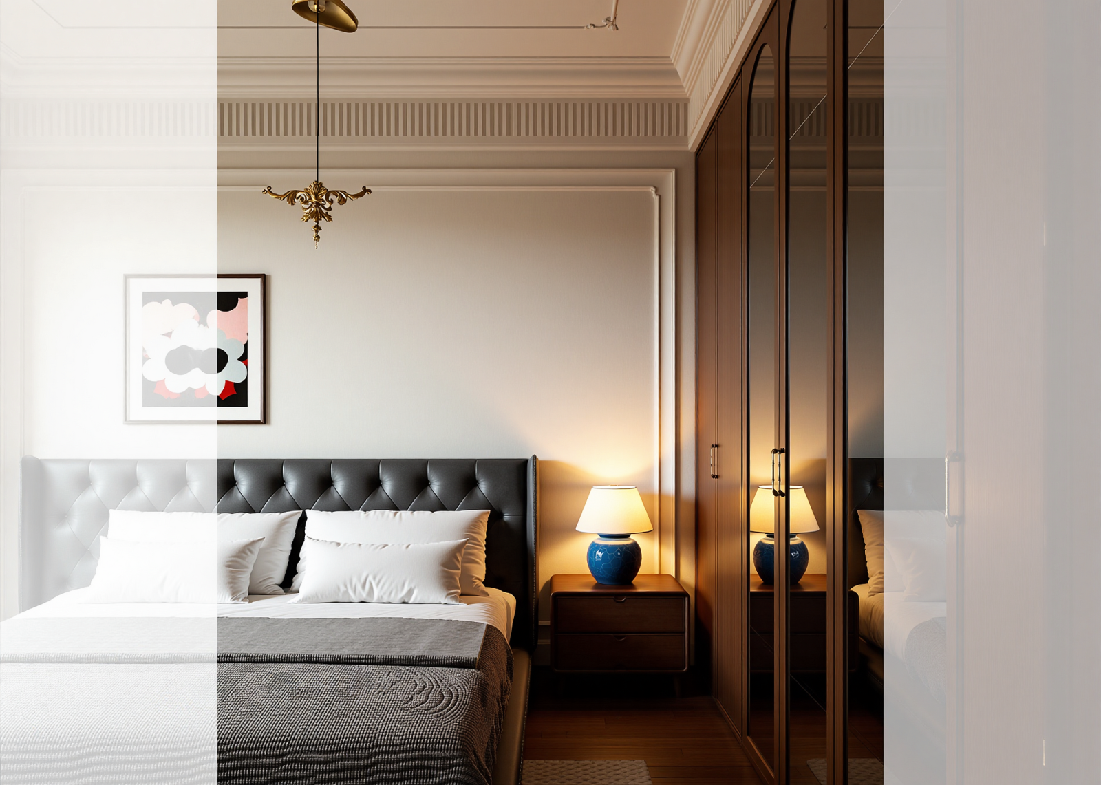 美式酒店客房3D模型下载【ID:1215076318】