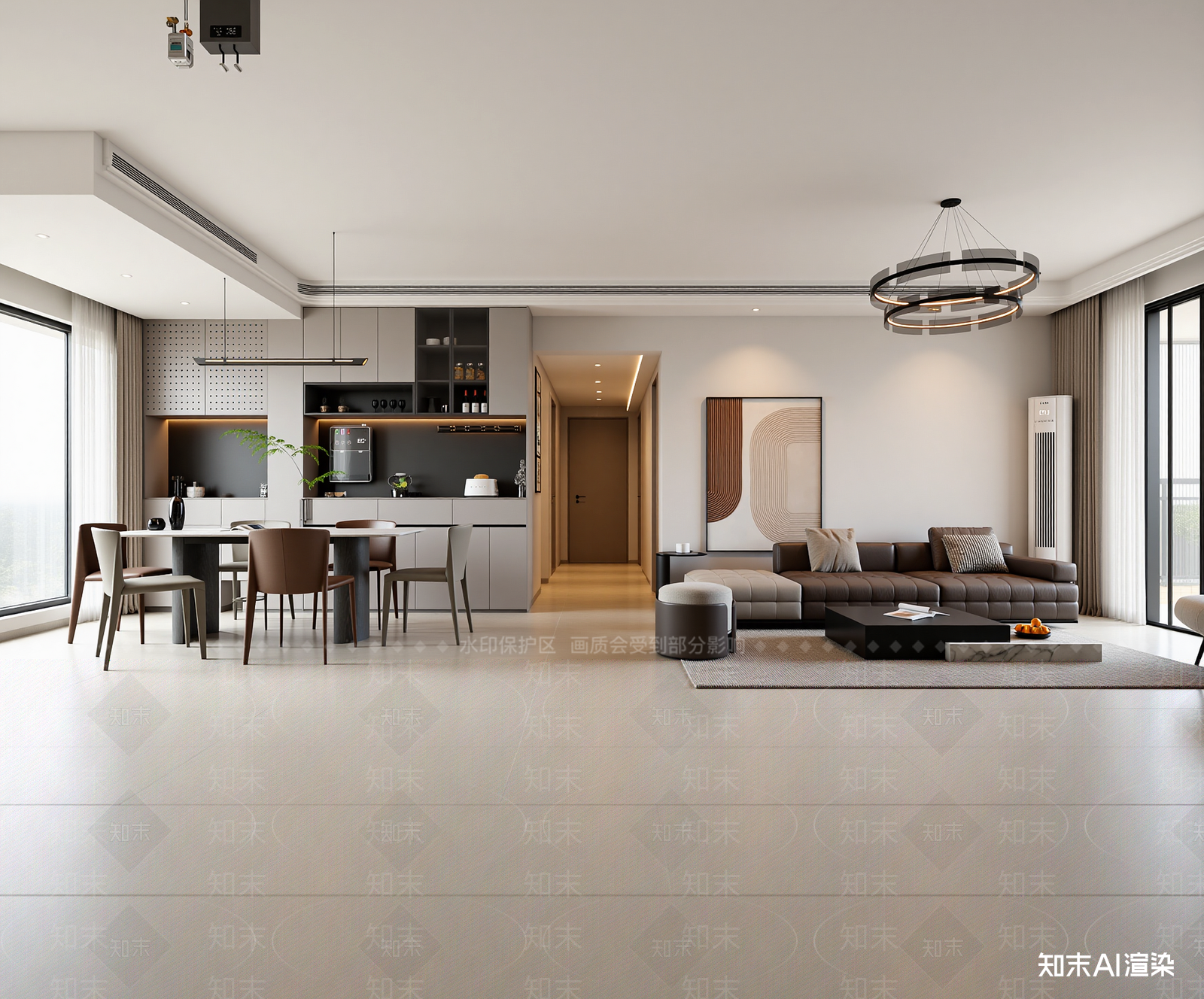 现代客餐厅3D模型下载【ID:1221594882】