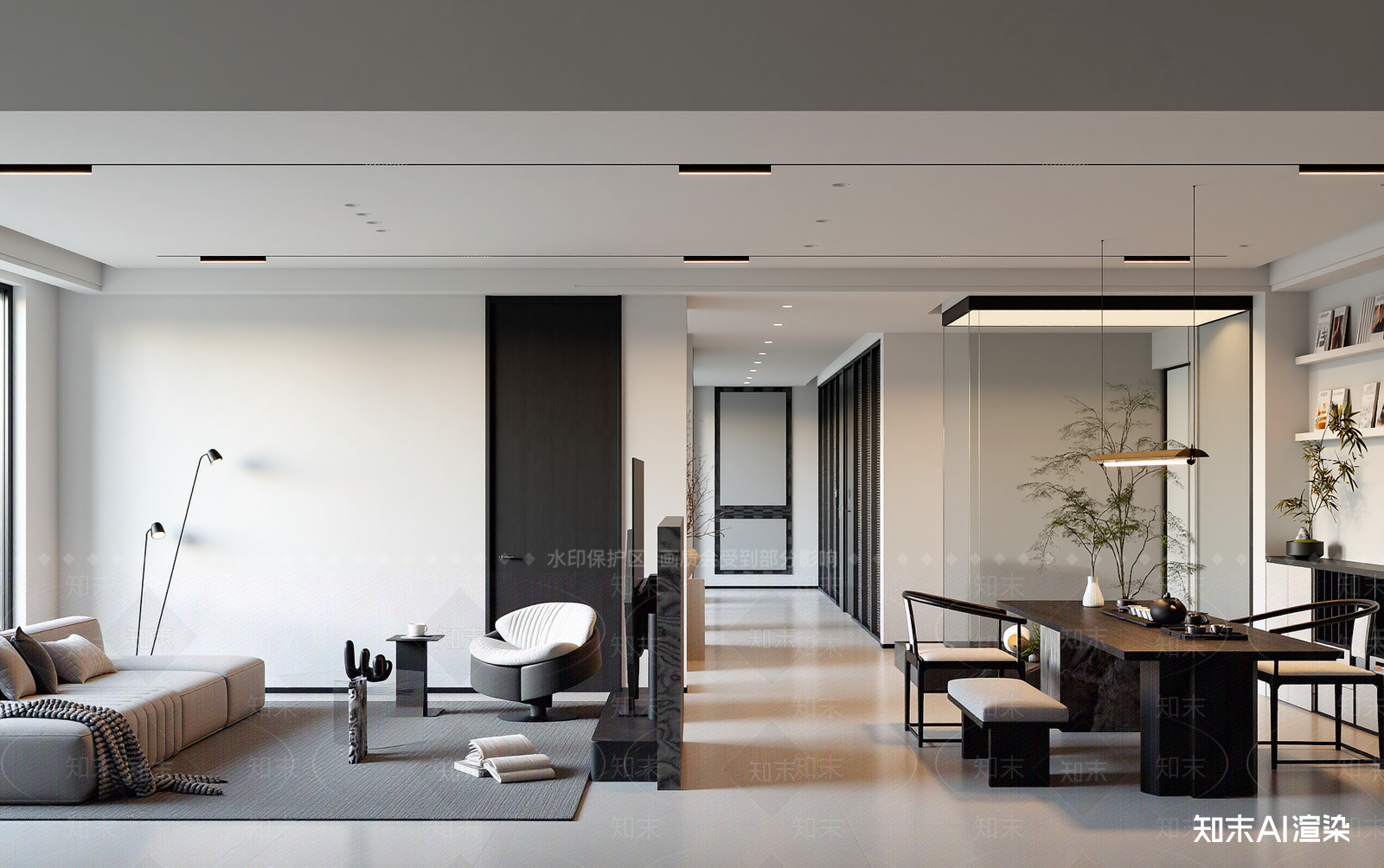 现代客餐厅3D模型下载【ID:1215121962】