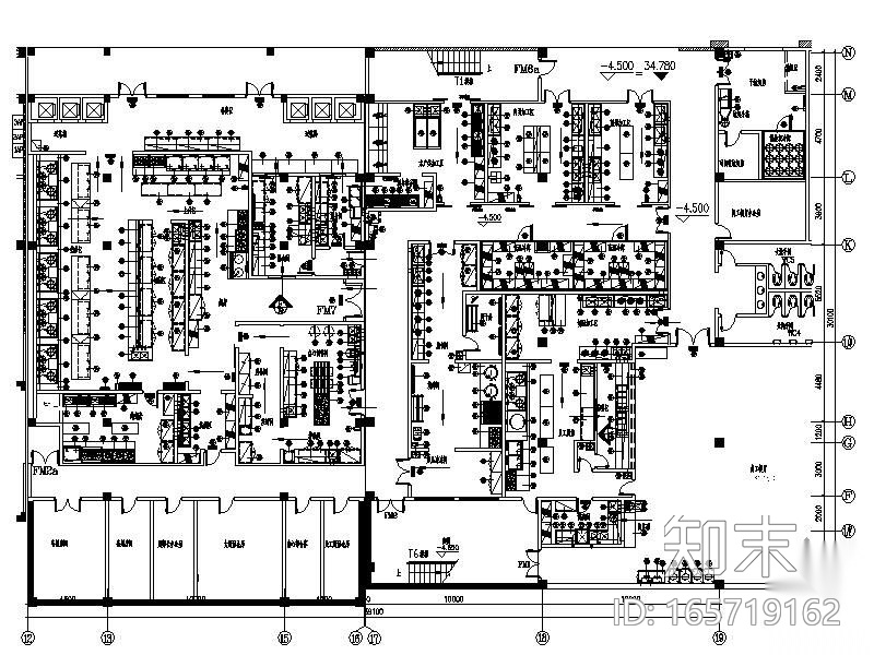 [广州]某五星级度假大酒店厨房设备设计图cad施工图下载【ID:165719162】