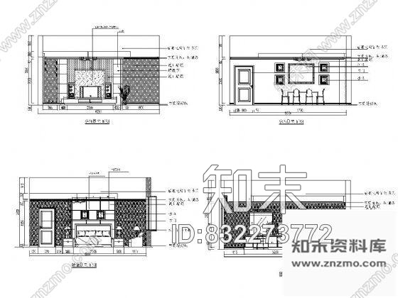 图块/节点标准卧室立面设计图施工图下载【ID:832273772】