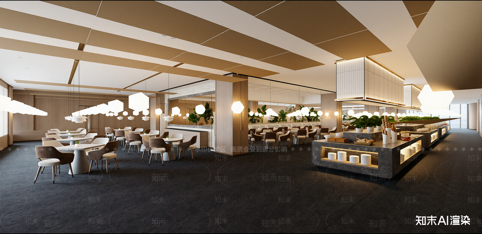 现代酒店餐厅SU模型下载【ID:1215964136】