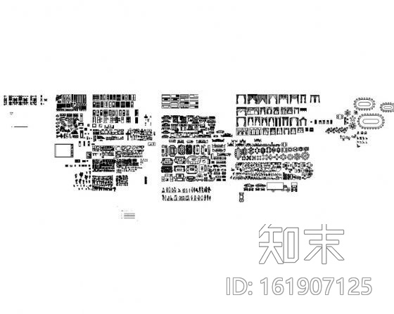 CAD常用图块集cad施工图下载【ID:161907125】