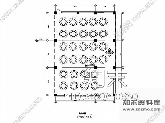 施工图443平方大餐厅装修图cad施工图下载【ID:532010530】