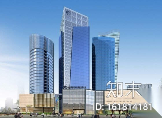 现代风格办公楼室内装饰装修施工图（含效果）cad施工图下载【ID:161814181】