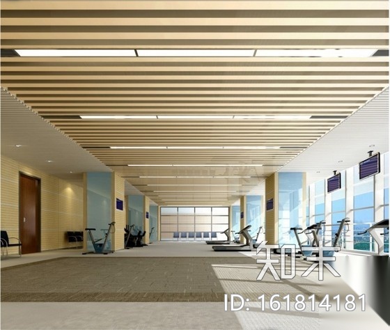 现代风格办公楼室内装饰装修施工图（含效果）cad施工图下载【ID:161814181】