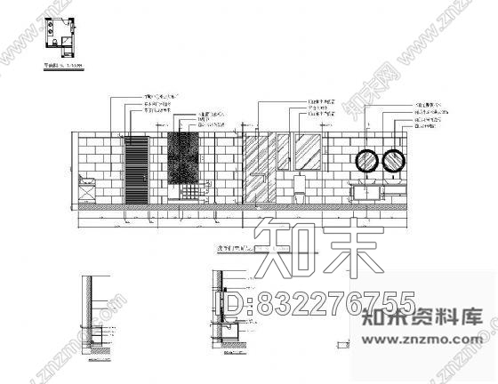 图块/节点洗手间详图cad施工图下载【ID:832276755】